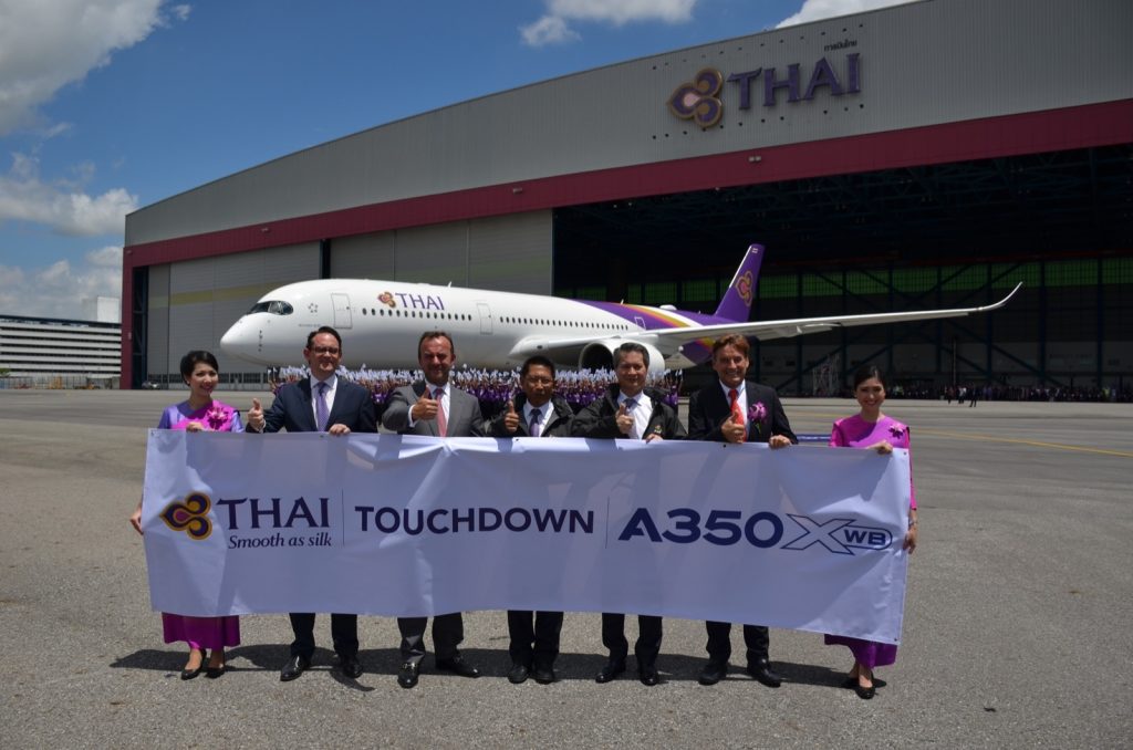 TG096_1-THAI Holds Touchdown Ceremony to Welcome its First Airbus A350 XWB
