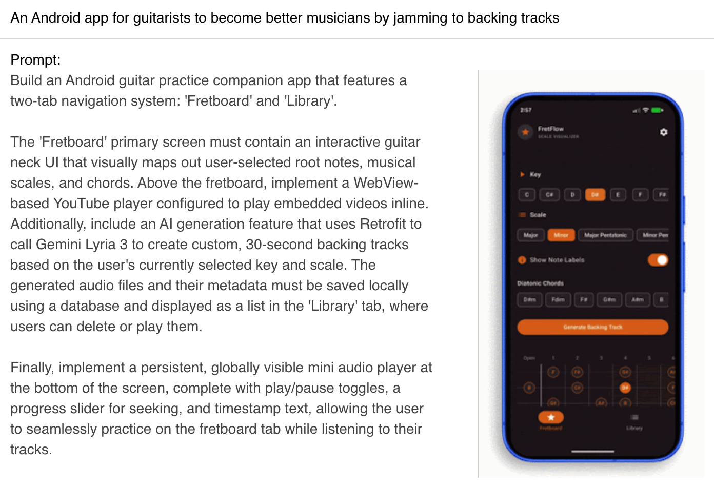 เขียน prompt สร้างแอป Android แบบ native ใน Google AI Studio